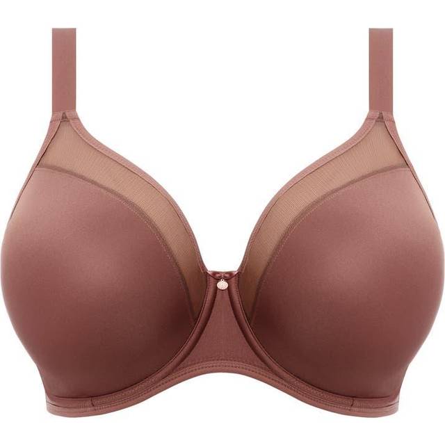Elomi Womens Smooth Moulded T-Shirt Bra - Brown Nylon - Size 42G