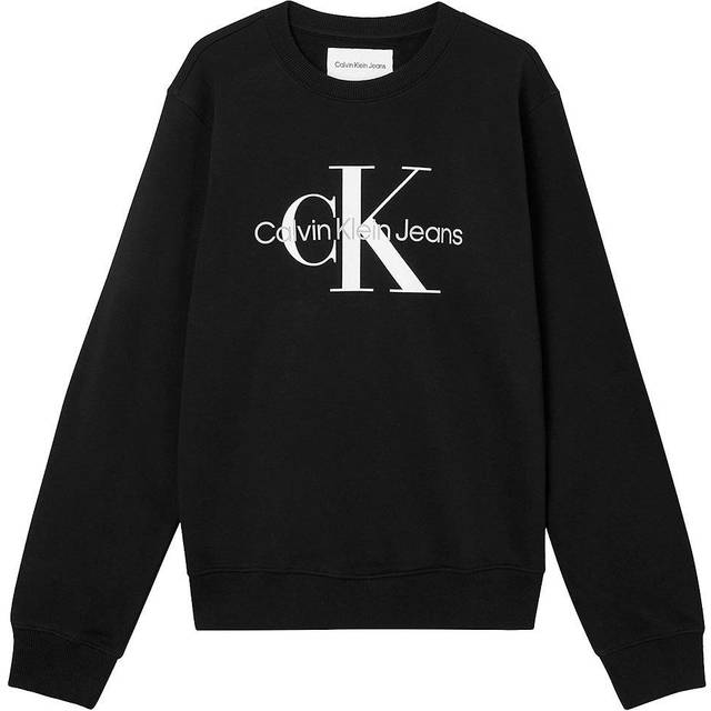 Calvin Klein Sweatshirt With Monologo Herr Sweatshirts Stl. L - Från Magasin - Yaf (L)