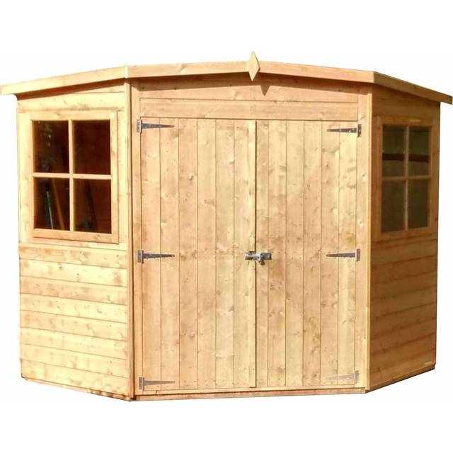 Shire Corner Shed Premium 10x10 - Honey Brown