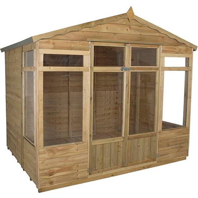 4LIFE Apex Summerhouse 8x6 - Double Door - Forest
