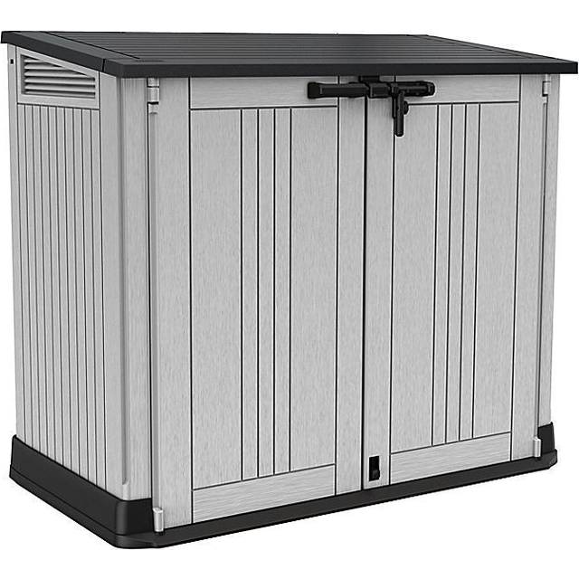 Keter Store it Out Nova Gartenschuppen aus Kunststoff, Außenmaße: 132 x 71.5 x 113.5 cm, hellgrau