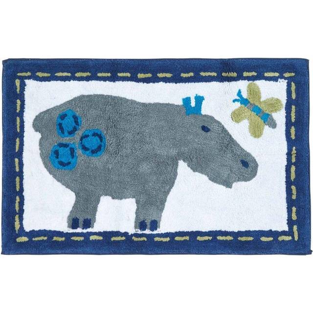 Homescapes Cotton Tufted Washable Hippo Children Rug - Multi Colour