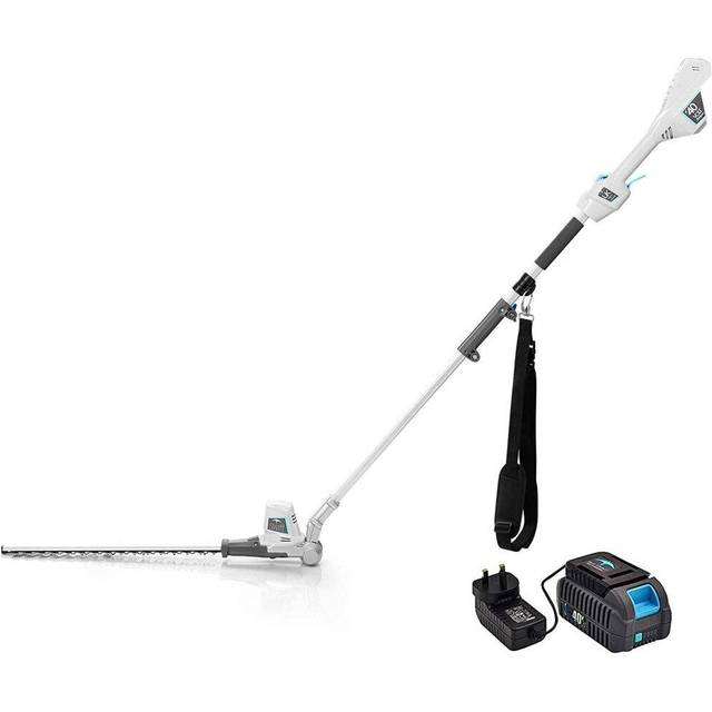Swift - 40V Cordless Long Reach Hedge Trimmer, Pole Hedge Cutter 46cm Cutting Length Adjustable Head with Shoulder Strap, Incl. 1pc 2.0Ah Battery and