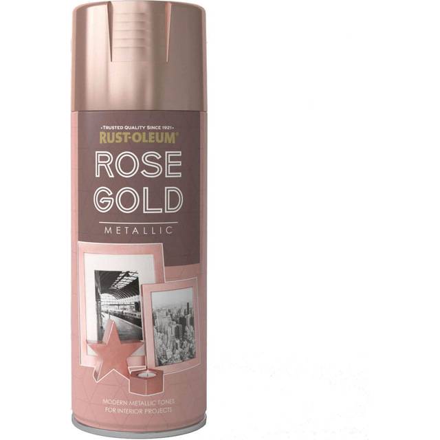 Rust-Oleum Rose Gold Metallic Spray Paint 400ml - Pink