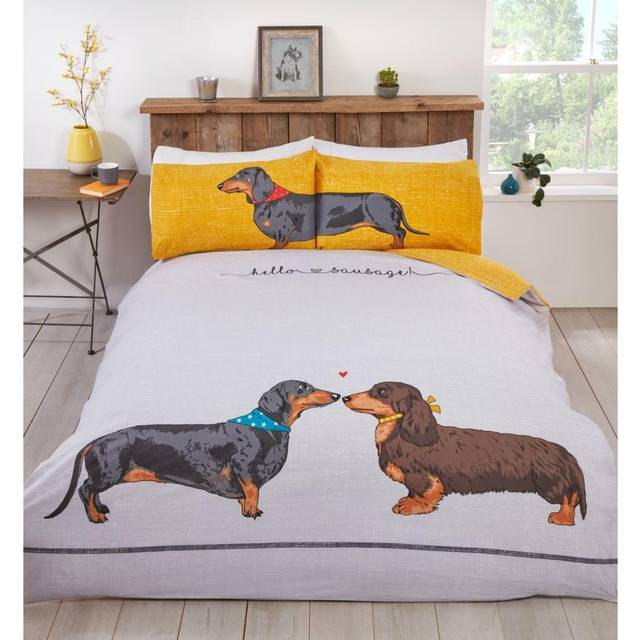 Hello Sausage Duvet Set - Single, Multi