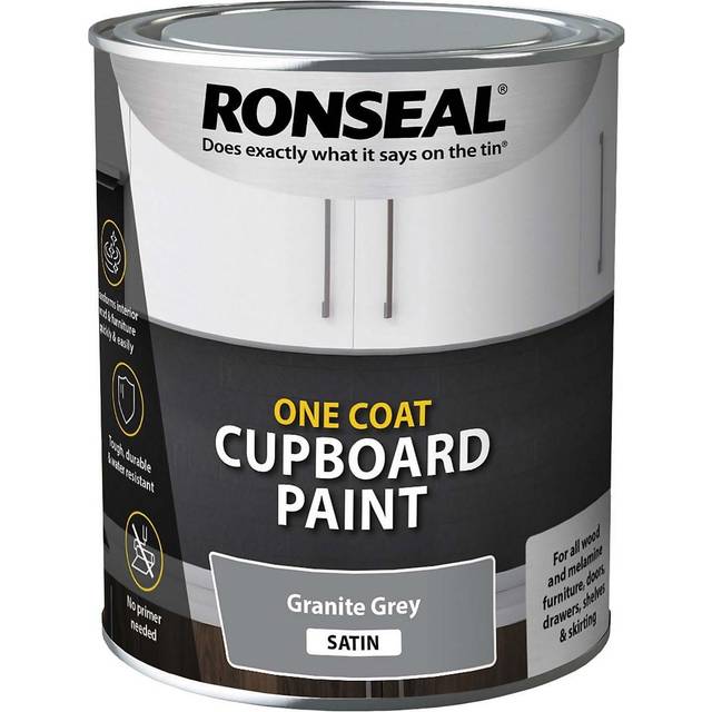 Ronseal Granite Grey Satin One Coat Cupboard Paint 750ml
