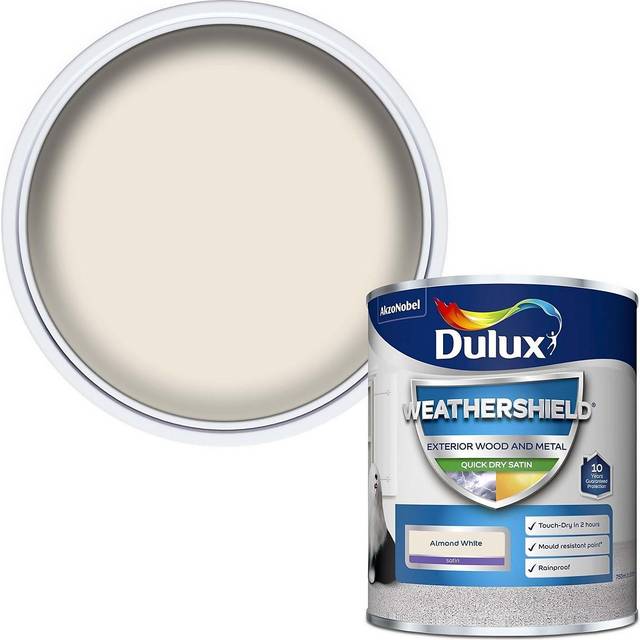 Dulux weathershield exterior satin paint for wood metal 750ml - garden grey