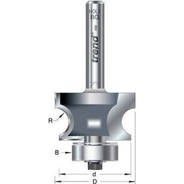 Trend Corner Bead Bearing Guided Router Cutter 31.9mm 28.6mm 1/4"