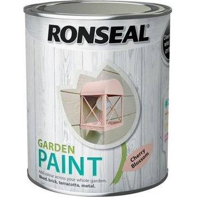Ronseal Garden Paint Waterproof Exterior Wood Metal Brick Stone - 750ml - Cherry Blossom