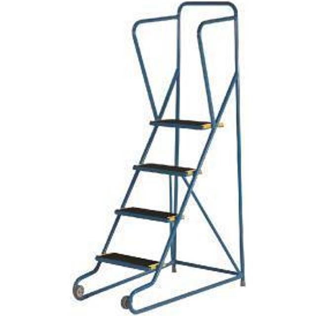 GPC Industries Fort Tilt & Pull Steps with Anti-slip Treads 4 Step - Grey | Yellow