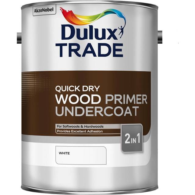 Dulux Trade Quick Dry Undercoat, White 5L, A Water-based Undercoat, Primers, Door Primer, Furniture Primer, Window Primer, Join