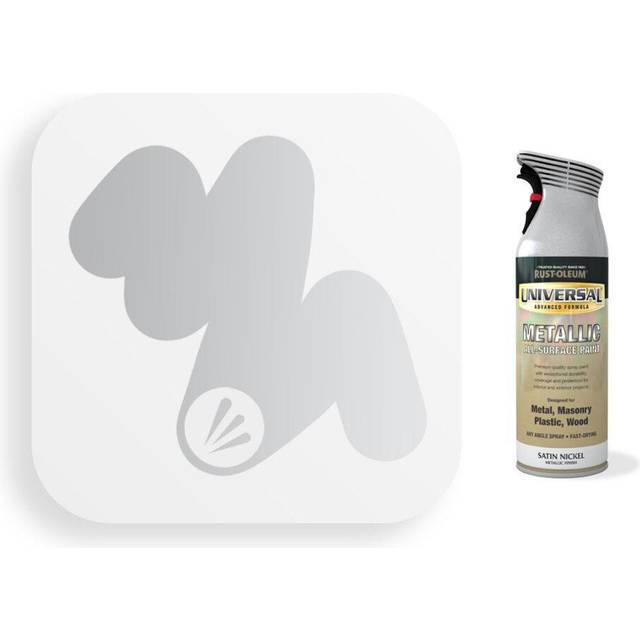X1 rust-oleum universal all-surface spray paint satin nickel silver metallic