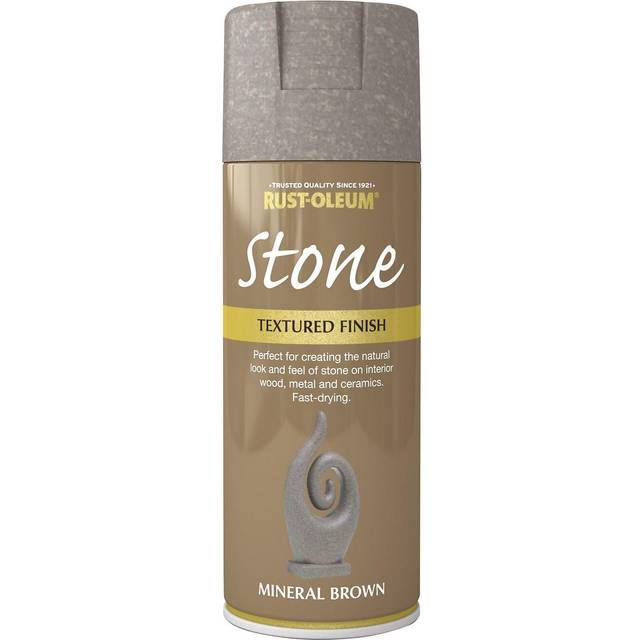 X1 rust-oleum stone textured multi-colour premium spray paint mineral brown
