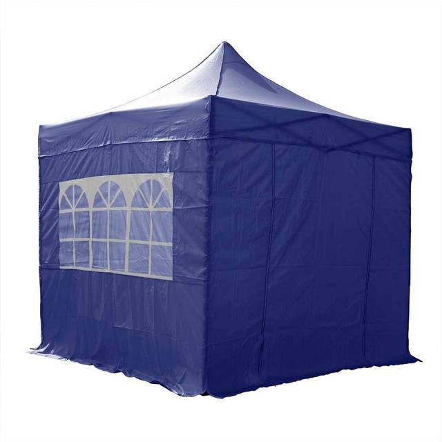 Airwave 3m x 3m Pop Up Gazebo with Sides, Water Resistant PVC, Attachable Side Panels, Church Style Windows, Ideal for Medium Outdoor Spaces, Portable