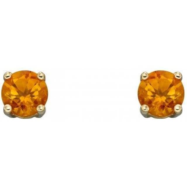 9ct November Citrine 4mm Stud Earrings GE2336