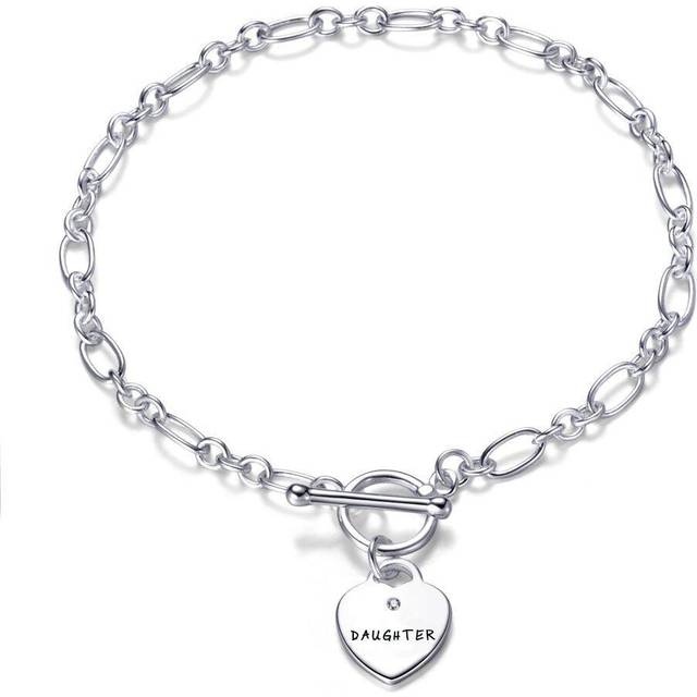 Daughter charm bracelet created with zircondia® crystals by philip jones