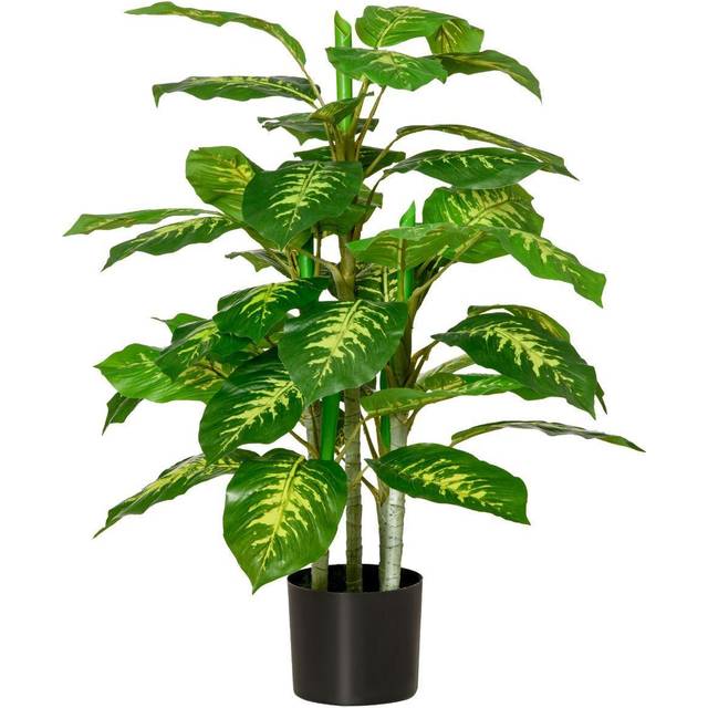HOMCOM Artificial Evergreen Tree Fake Plant in Pot - 95cm, Green