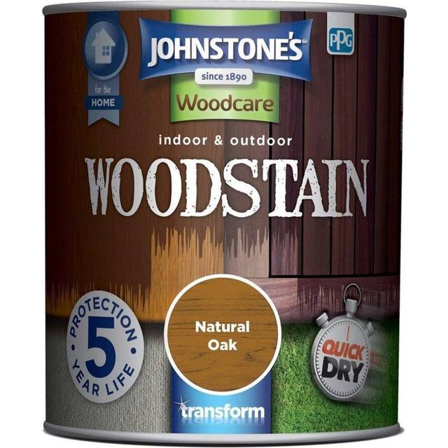 Johnstone's Natural Oak Woodstain 750ml - JOHNSTONES - Brown