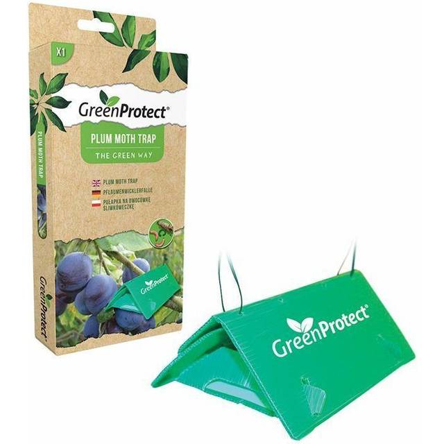 Green Protect Plum Moth Trap - Moth Repellent - Waterproof - Suitable for All Weather Conditions - Easy to Assemble, Position and Replace - Covers 500