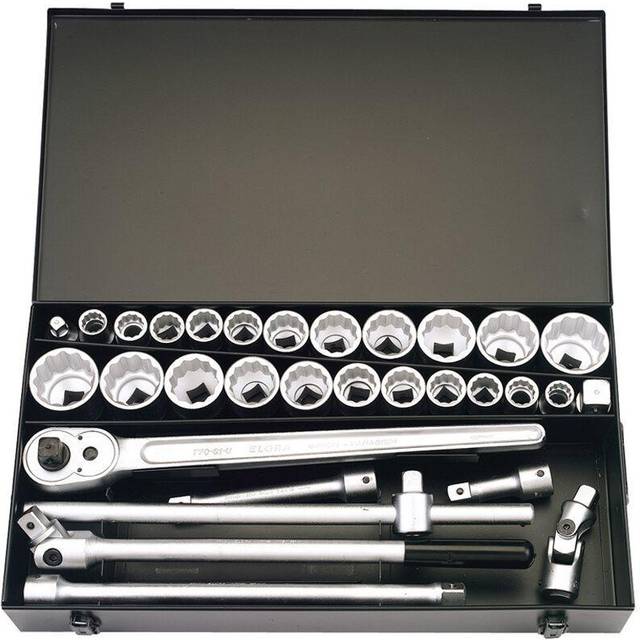 Elora Metric and Imperial Socket Set, 3/4" Sq. Dr. (31 Piece)