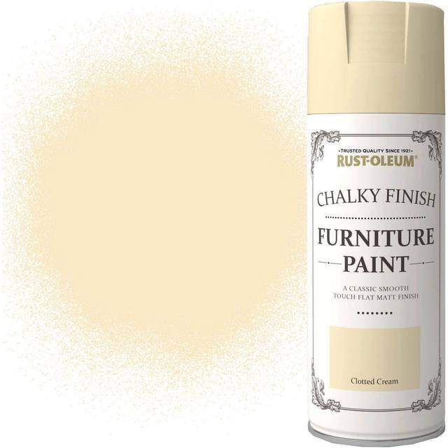 Rust-oleum 400ml clotted cream spray paint chalky furniture spray paint