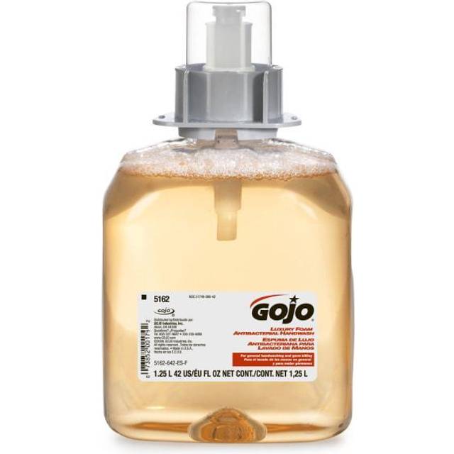 GOJO Luxury Foam Antibacterial Handwash  Fresh Fruit Fragrance  1250 mL Foam Hand Soap Refill for GOJO FMX-12 Push-Style Dispenser (Pack of 3) - 5162-