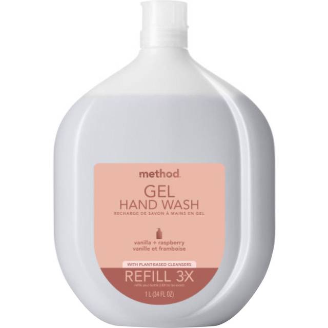 Method Gel Hand Soap Refill  Vanilla + Raspberry  Biodegradable Formula  34 Fl Oz Pack of 1