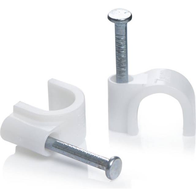 Wilko 5mm White Electric Clip 20 Pack - 20 Piece