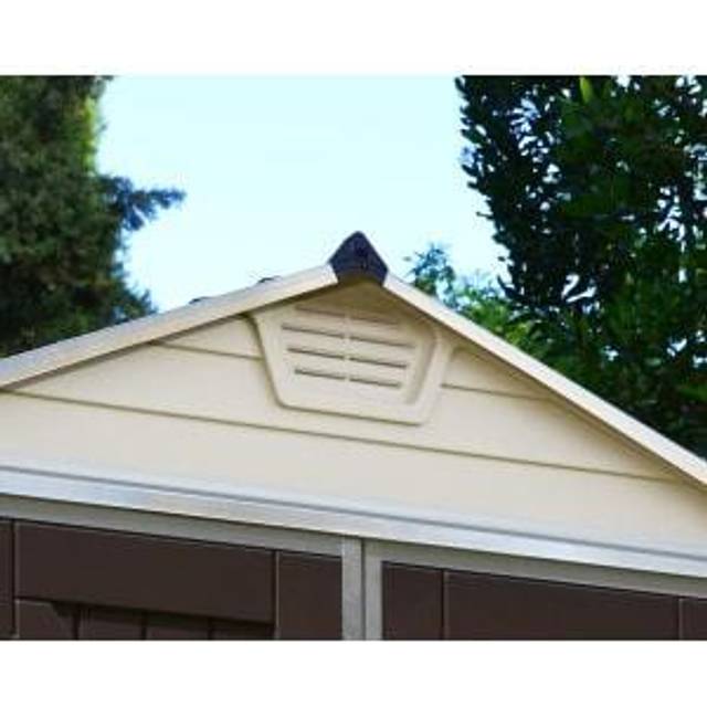 6' x 10' Palram Canopia Tan Skylight Plastic Shed (1.85m x 3m)