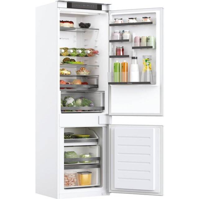 HAIER HBW5518EK Integrated Smart 70/30 Fridge Freezer - Sliding Hinge, White