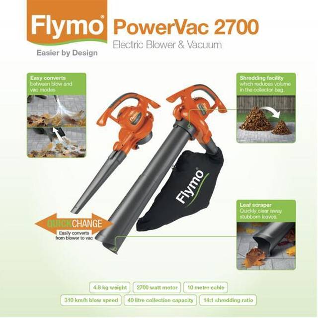 Flymo 970515101 leaf blower 2700 W 310 km/h