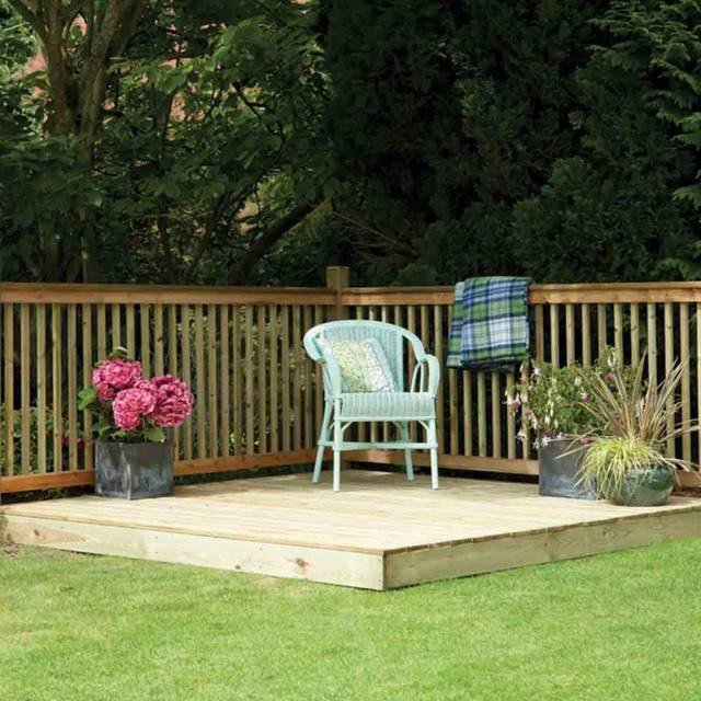 Forest Garden Patio Decking Kit 2.4 x 2.4m - Green - 130.8 x 245.6 x 244.8cm