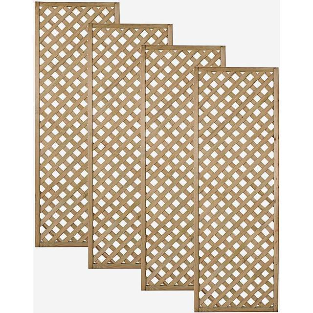 Forest Garden Forest Rosemore Lattice 180 x 60cm Treated Timber (Pack of 4)