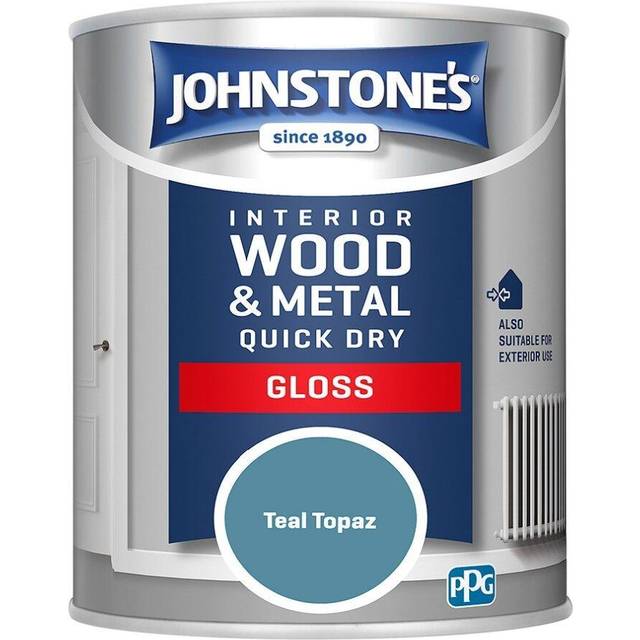 Interior Quick Dry Gloss Teal Topaz 750ml - Teal Topaz - Johnstone's