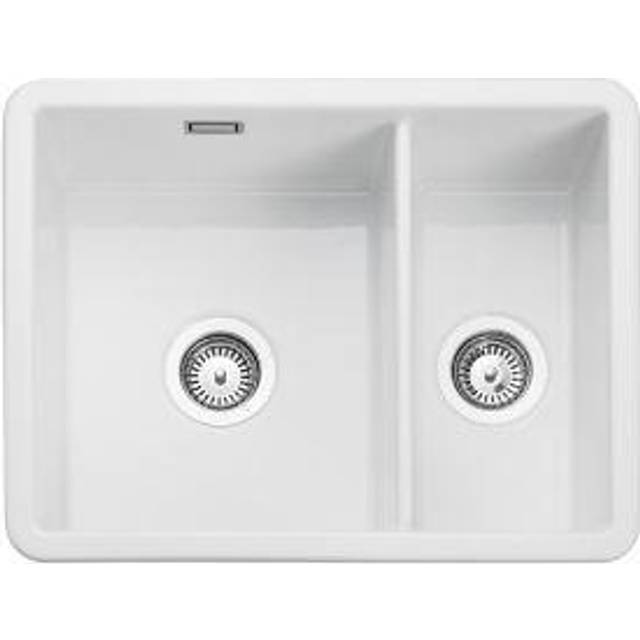 1.5 Bowl Undermount/Inset Kitchen Sink - White (550mm L X 430mm W)