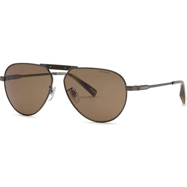 Chopard Brown Pilot Unisex Sunglasses SCHF80 0568 60 - Gunmetal (OS)