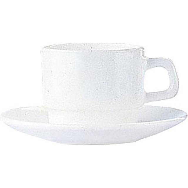 Arcoroc "Hotelerie Blanc Uni" kaffekoppar – kapacitet: 0,25 liter – stapelbar – 6 stycken