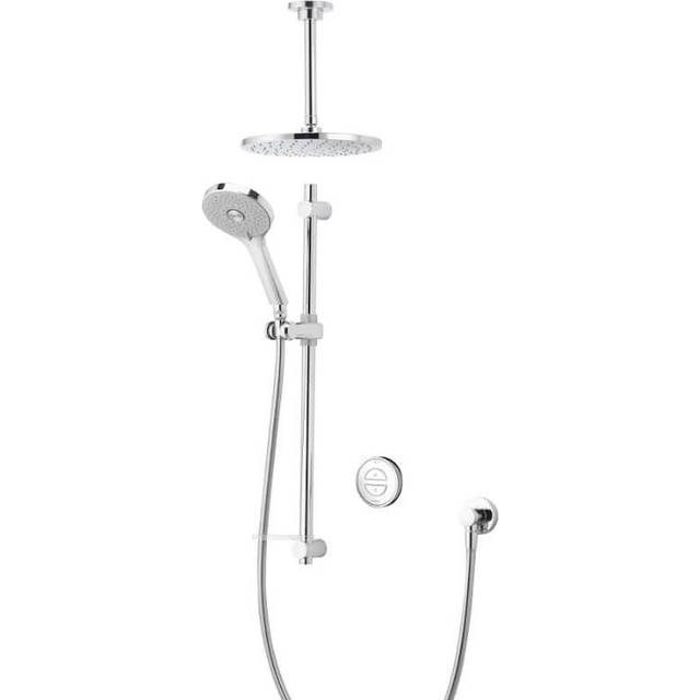 Aqualisa Unity Q Smart Divert Concealed High Pressure Combi Shower with Adjustable & Fixed Ceiling Head - Chrome
