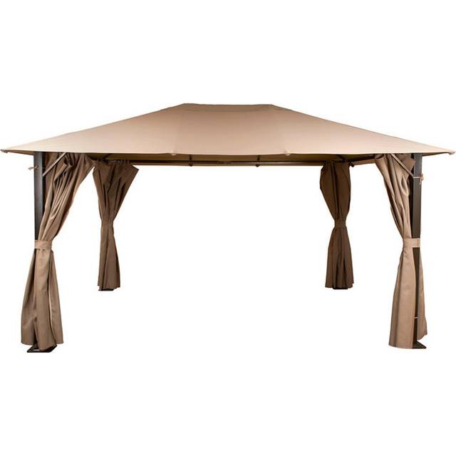 Glendale Venice Gazebo 3x4m - Mocha, Brown