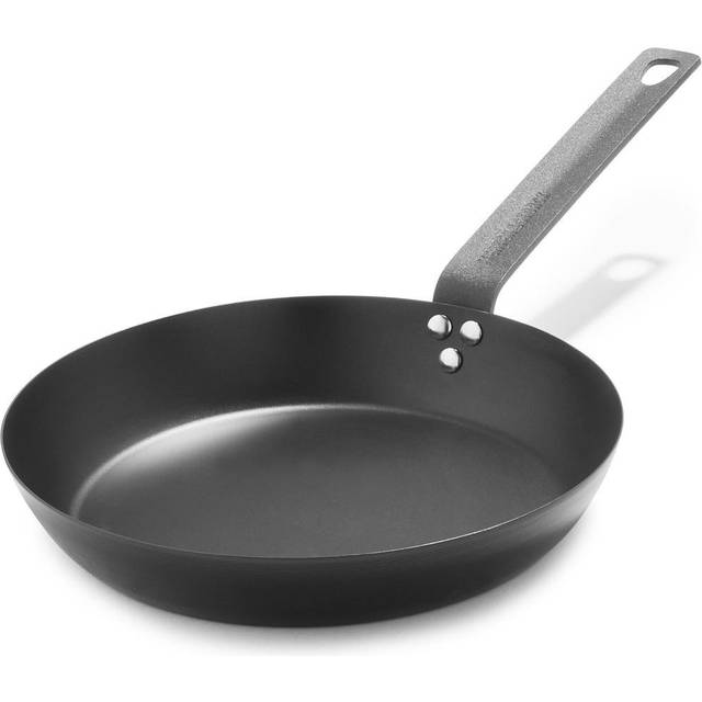 Merten & Storck Pre-Seasoned carbon Steel Induction 10 Frying Pan Skillet, Oven Safe, Black