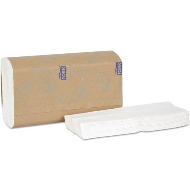 Tork Xpress Soft Multifold Hand Towel White with Grey Leaf Print  Absorbent  189 Towels Per Pack  16 Packs  Fits H2 Towel Dispensers