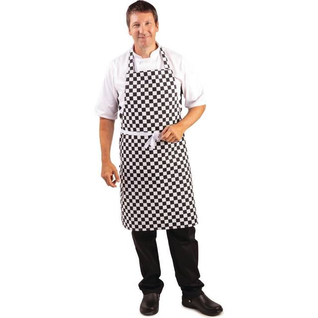 Whites Bib Apron Black and White Check