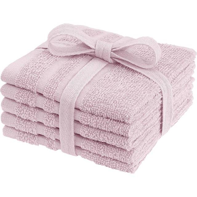 Basic Tvättlappar Rosa 5-pack