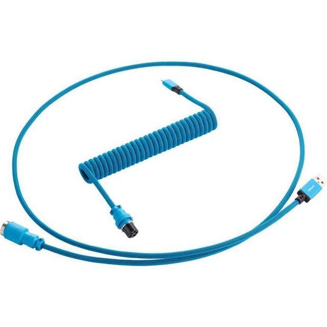 CableMod Pro Coiled Keyboard Cable USB A to Micro USB 150cm - Spectrum Blue