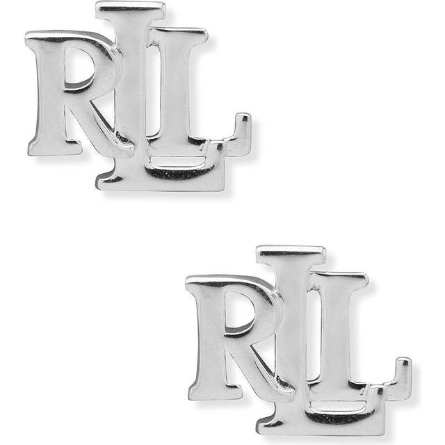 Lauren Ralph Lauren Silver Logo Stud Earrings