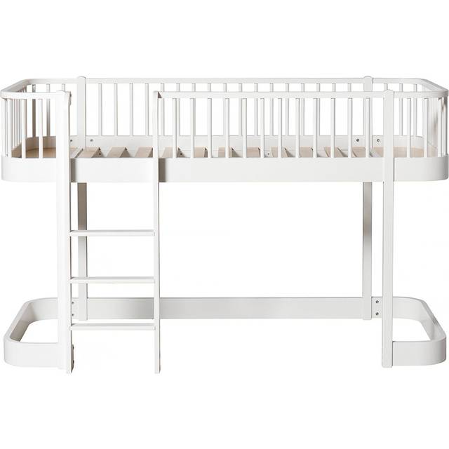 Oliver Furniture - Wood Låg Loftsäng 90x200cm - Vit