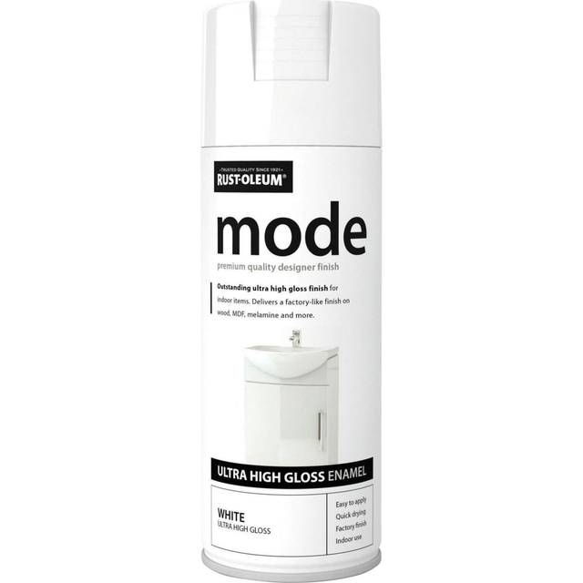 Rust-Oleum White Ultra High Gloss Spray Paint 400ml Mode