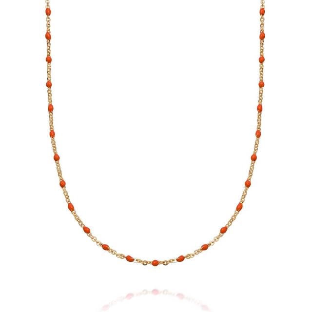 Treasures Coral Beaded Necklace 18ct Gold Plate 18ct Gold Plate