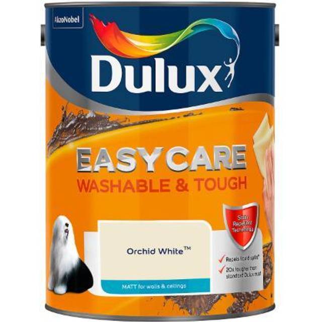 Dulux Easycare Washable and Tough Matt, Orchid White 5L