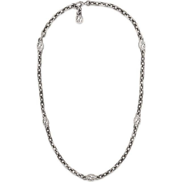 Gucci Interlocking Sterling Silver Chain Necklace